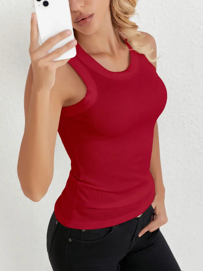 Mila™ | Klassisk Ribbestrikket Tanktopp