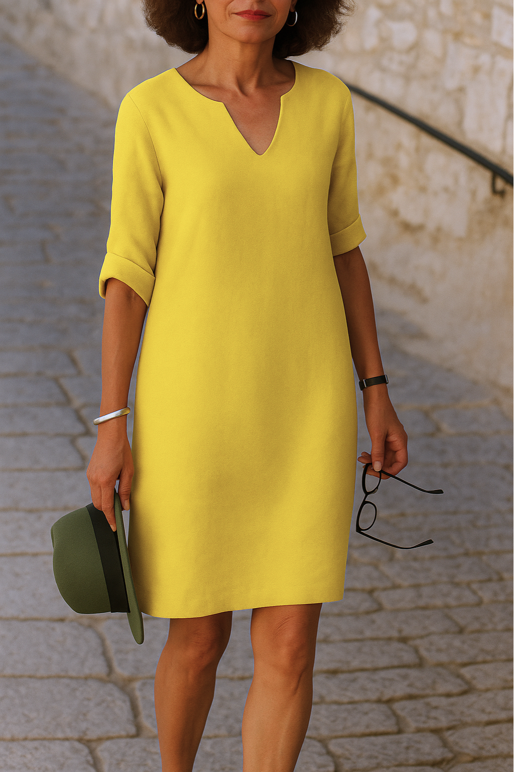 Ria™ | Elegant V-hals kjole