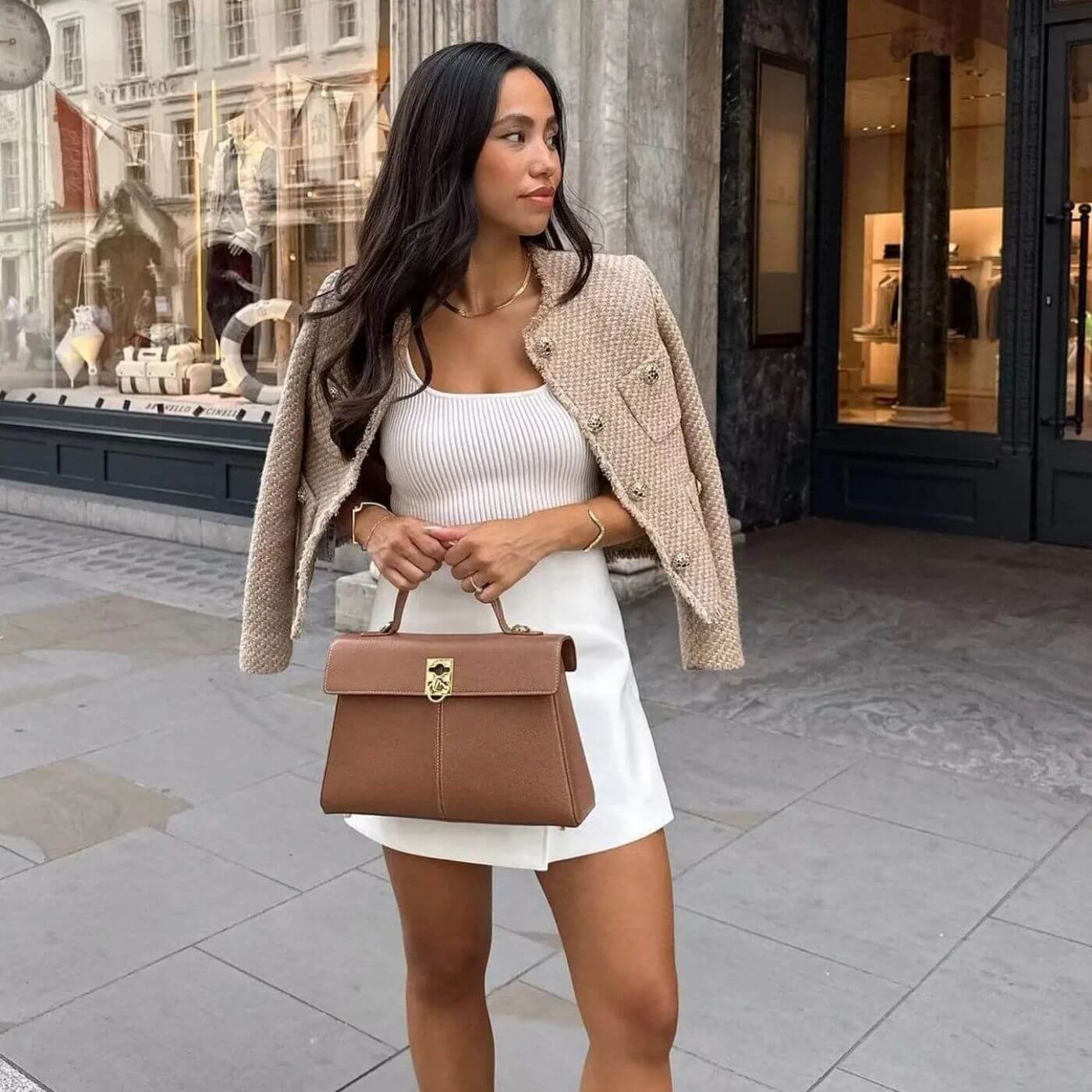 Lola | Elegant tweedjakke med knapper