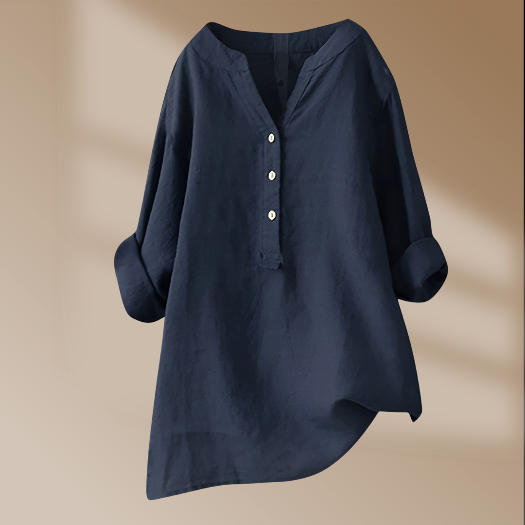 Freja - Luftig og behagelig linskjorte med knapper