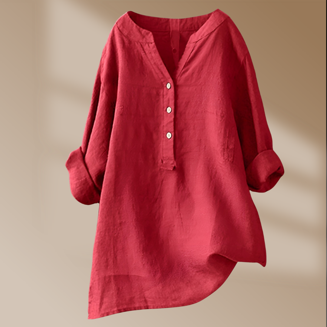 Freja - Luftig og behagelig linskjorte med knapper