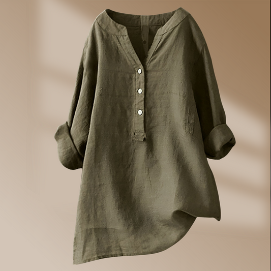 Freja - Luftig og behagelig linskjorte med knapper