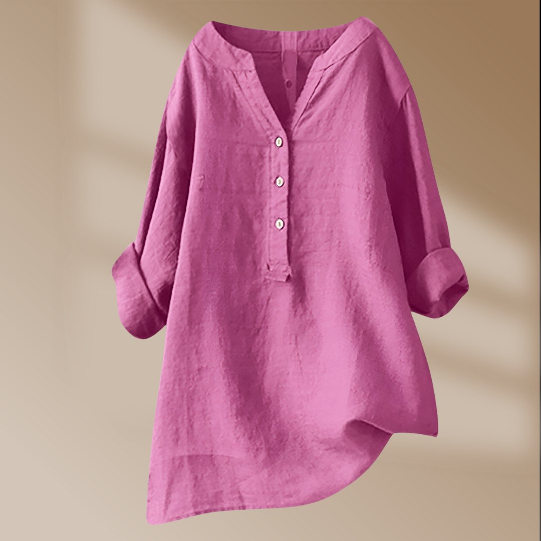 Freja - Luftig og behagelig linskjorte med knapper