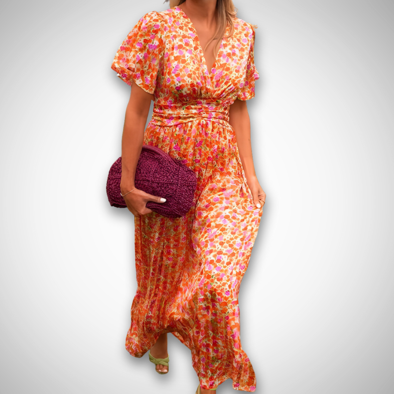 Anja™ | Maxikjole med V-hals