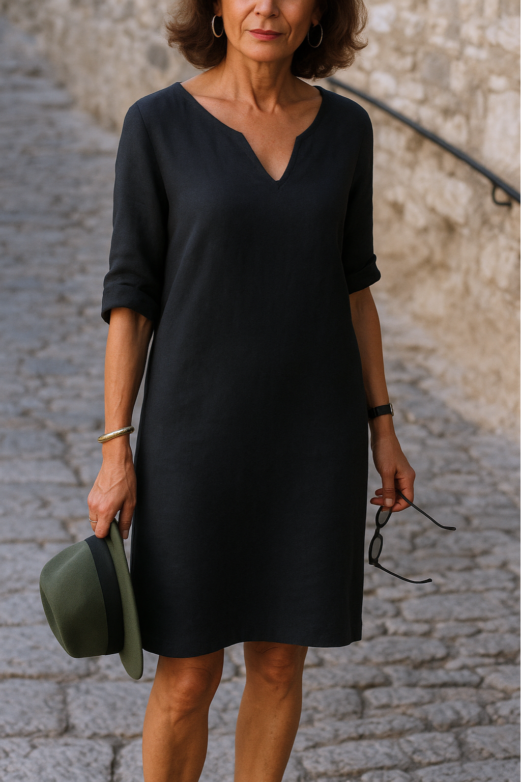 Ria™ | Elegant V-hals kjole