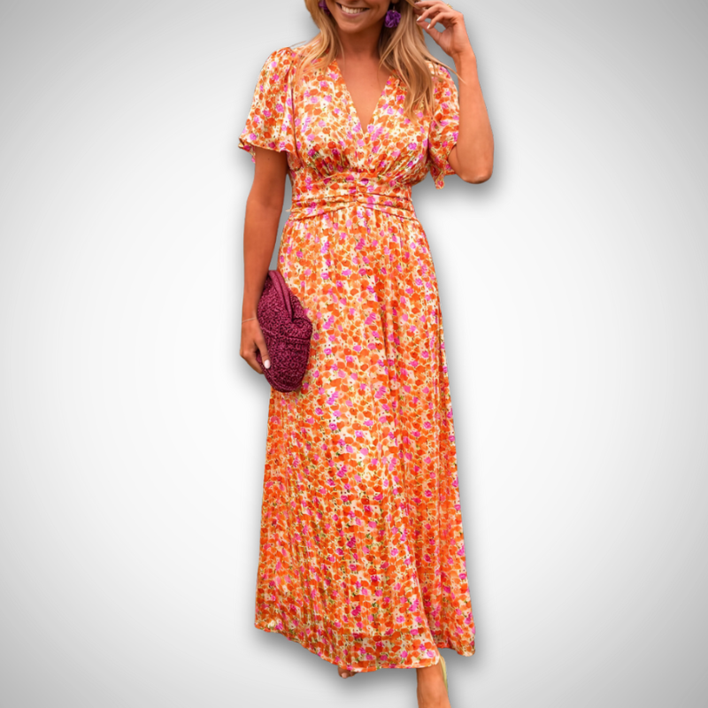 Anja™ | Maxikjole med V-hals