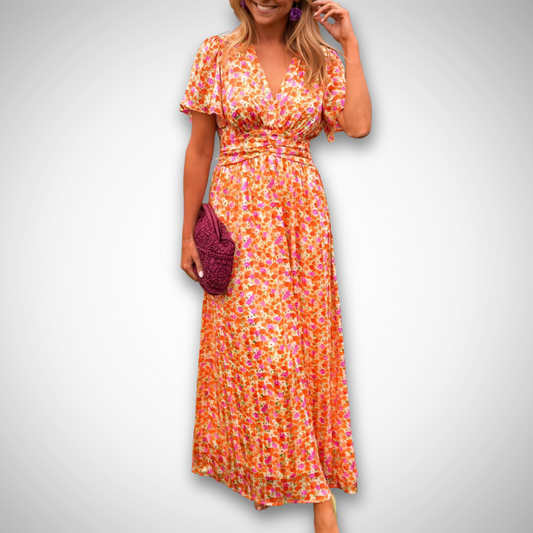 Anja™ | Maxikjole med V-hals