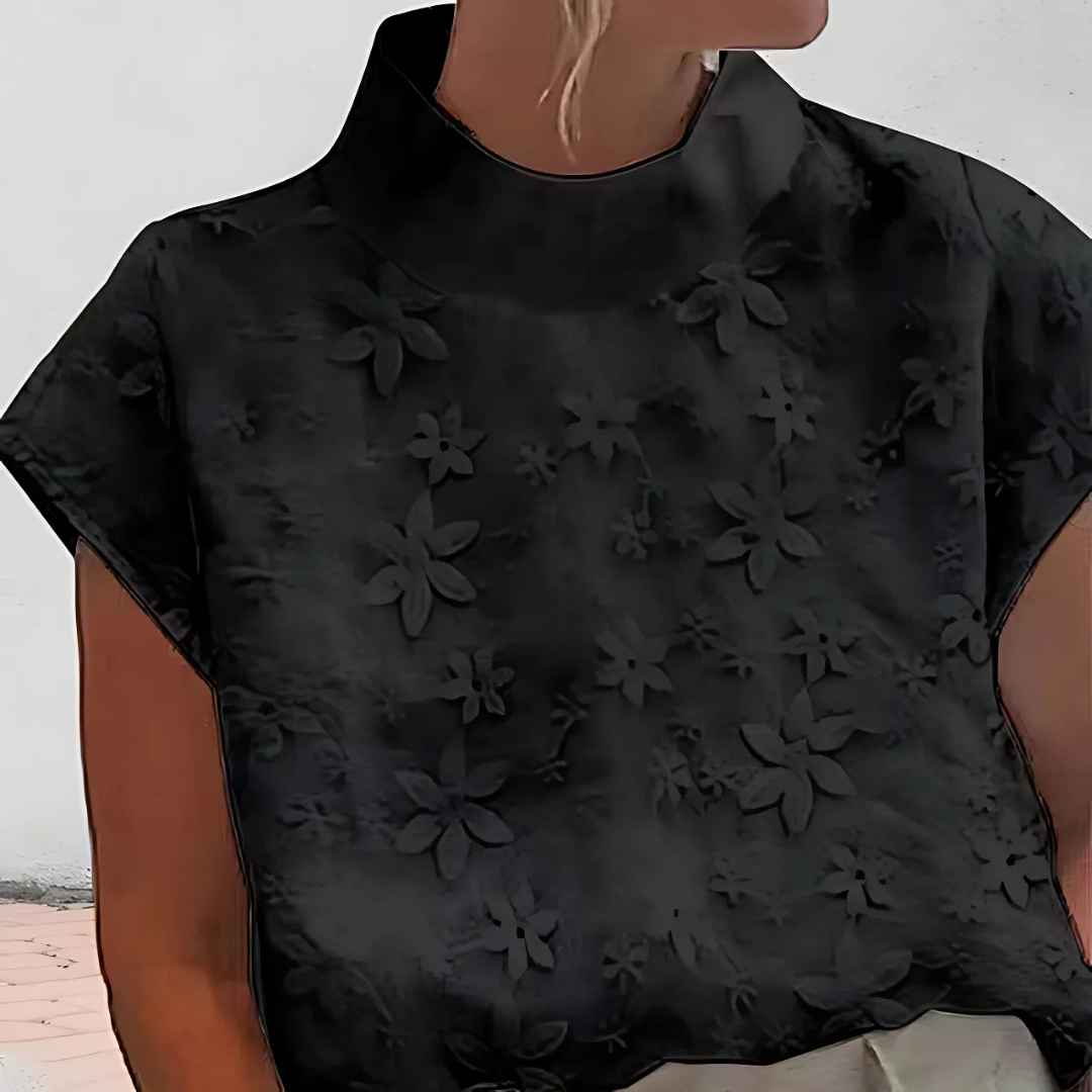 Doutzen™ | Med brodert ensfarget stående krage