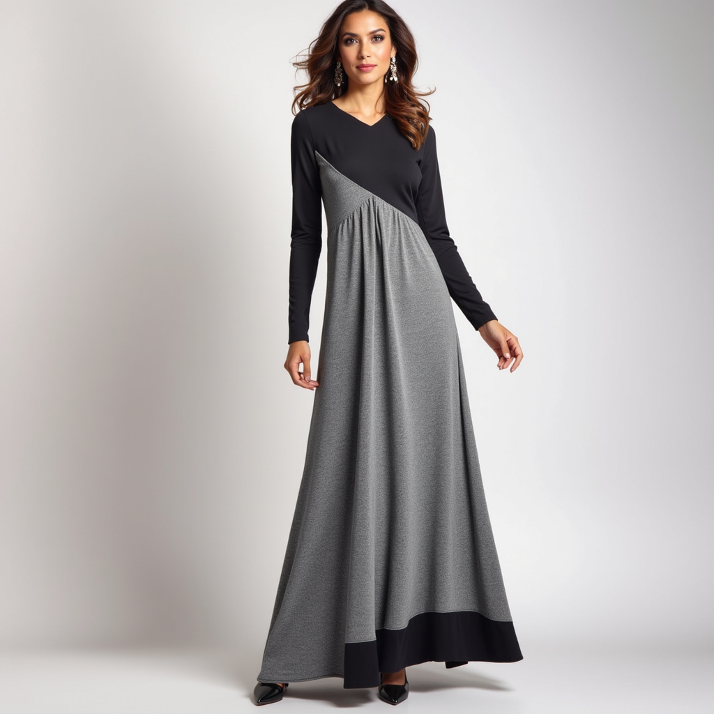 Lunaria™ | Elegant Maxi-kjole med lange ermer
