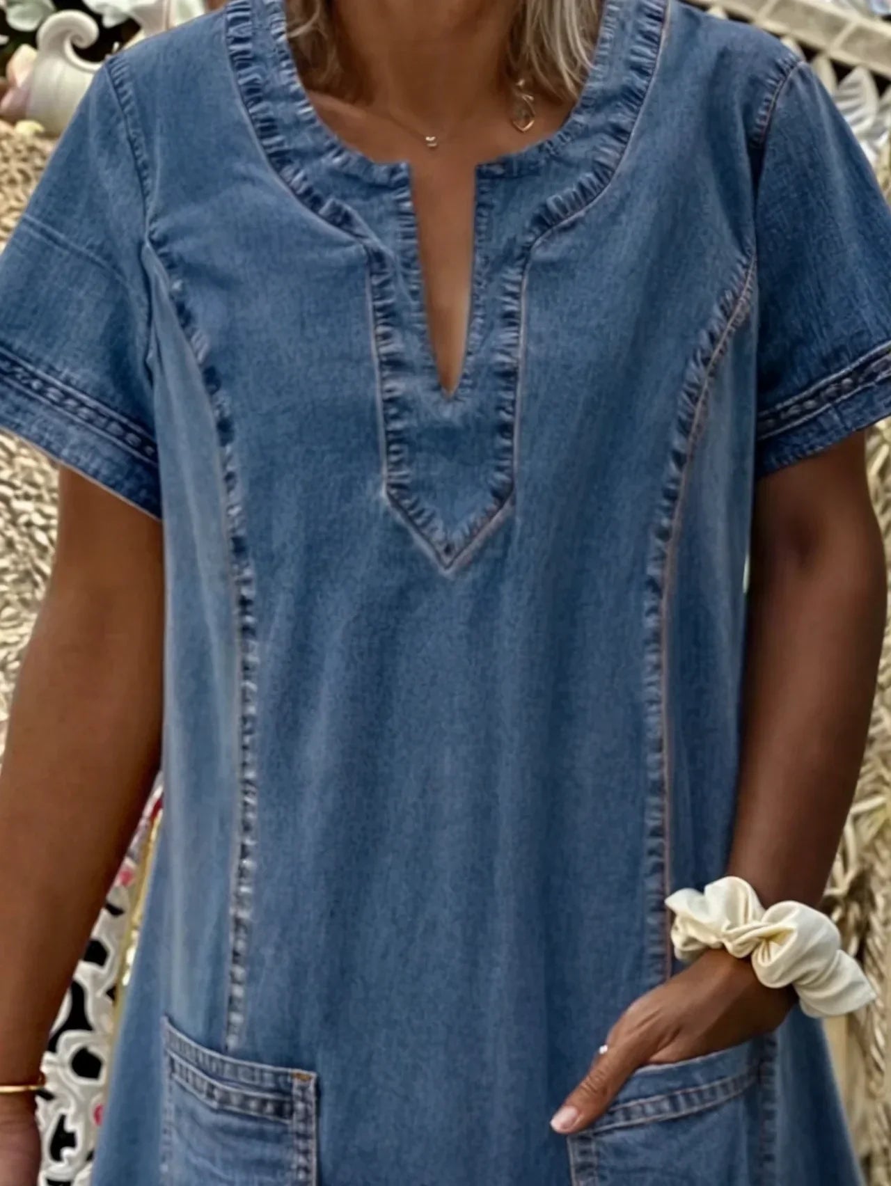 Mathea ™ | Myk Denim Kjole