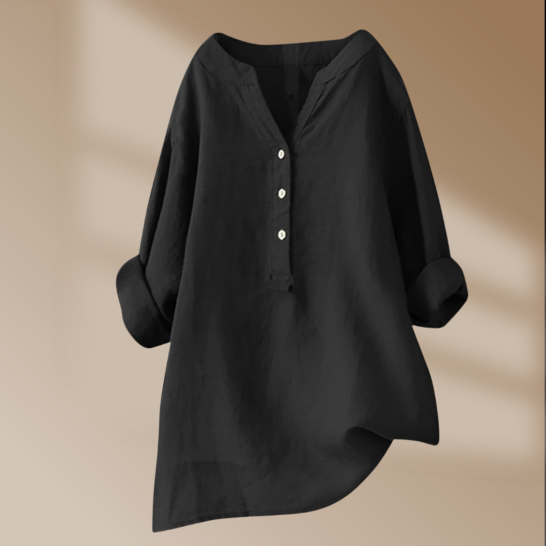 Freja - Luftig og behagelig linskjorte med knapper