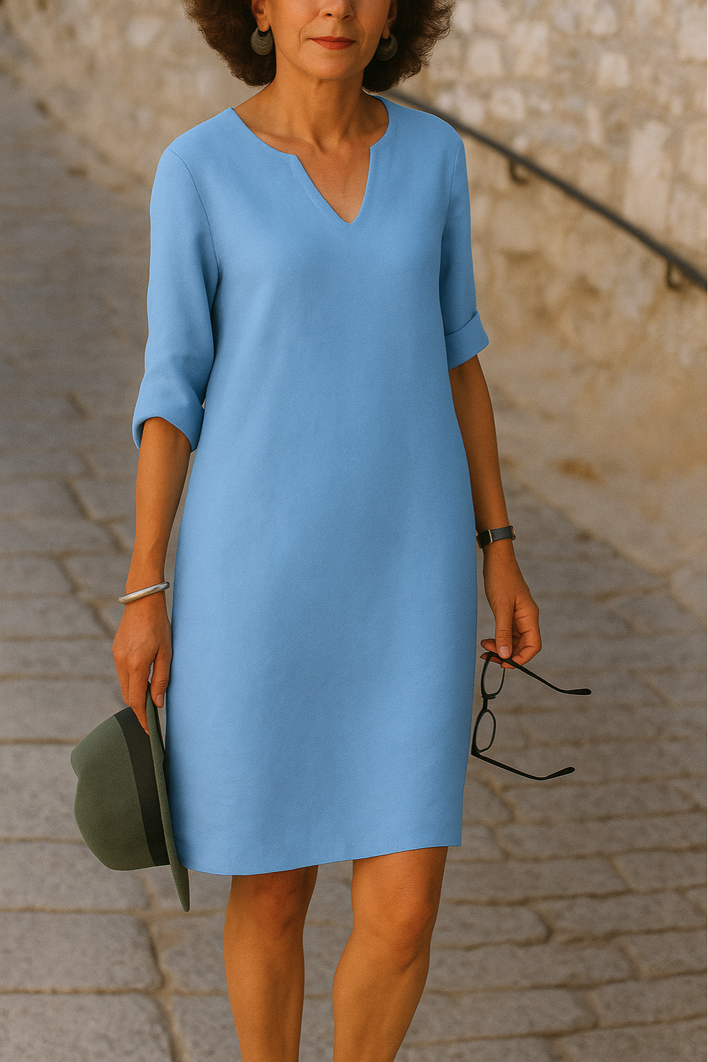 Ria™ | Elegant V-hals kjole