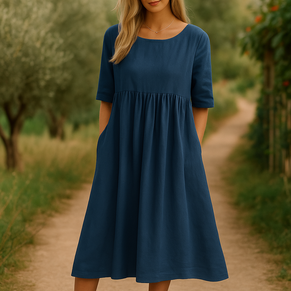 Sofia™ | Flatterende kjole i bomull