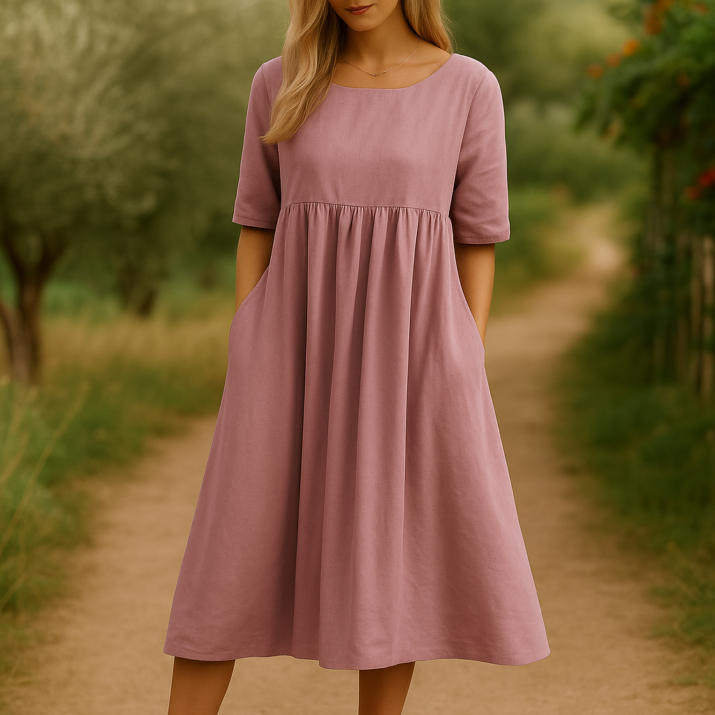 Sofia™ | Flatterende kjole i bomull