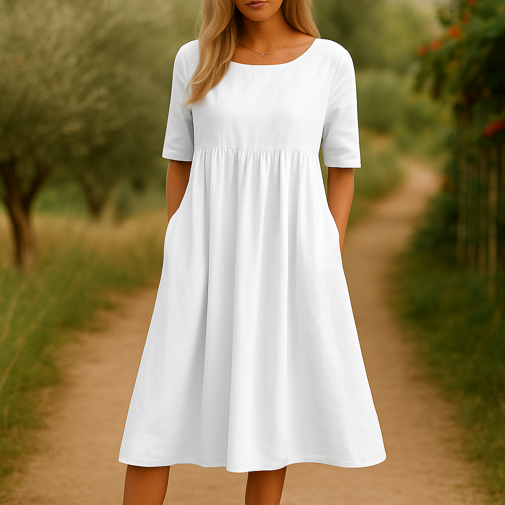Sofia™ | Flatterende kjole i bomull