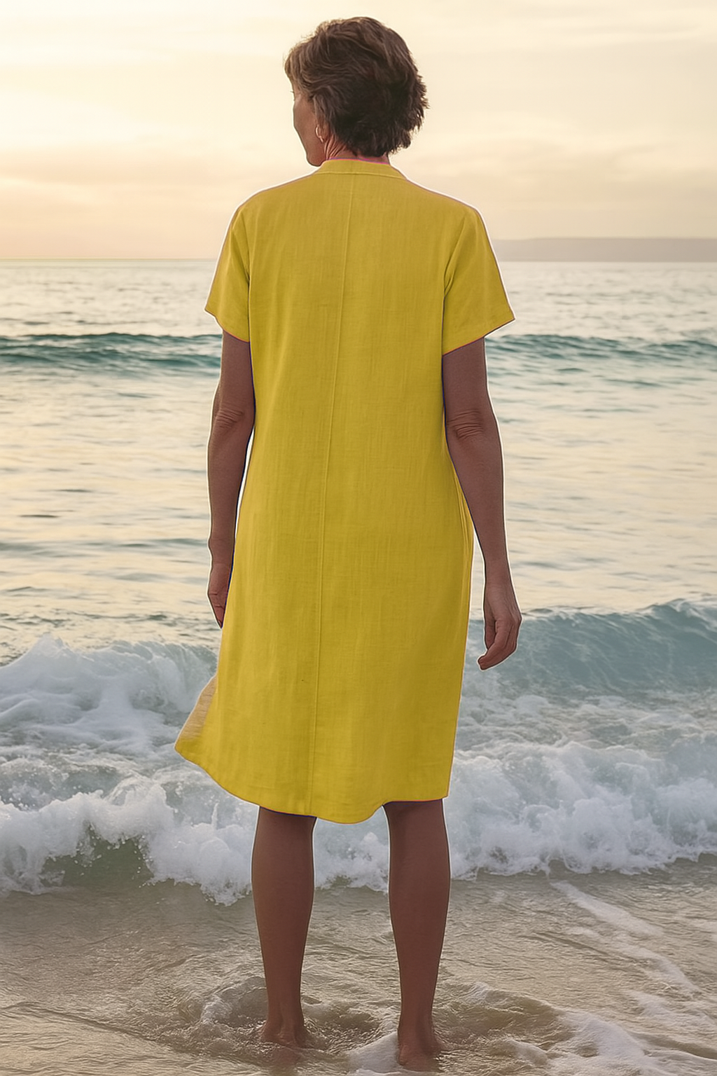 Bella™ – Kjole med V-hals og Lommer for Damer