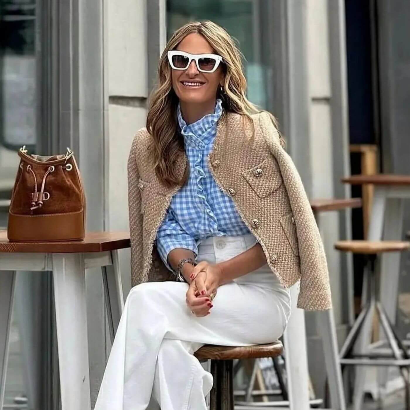 Lola | Elegant tweedjakke med knapper