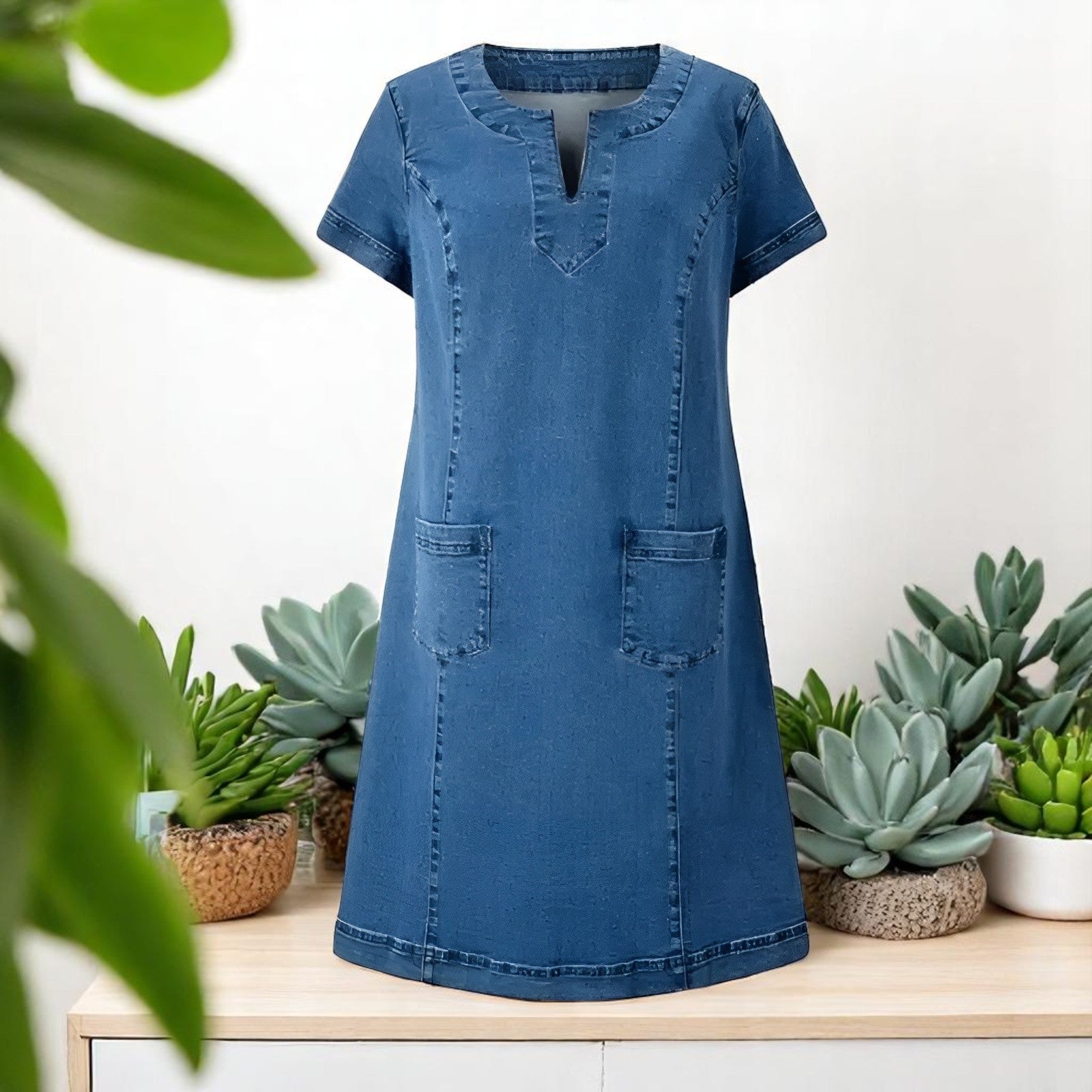 Joanna™ - Myk Jeanskjole for Dame