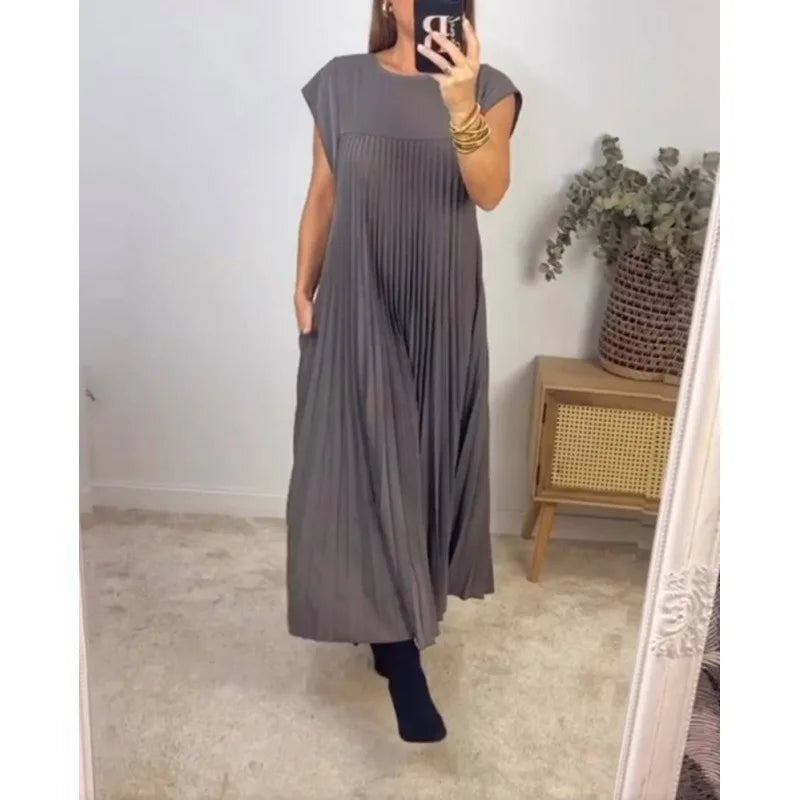 Linnea | Plisserte Maxi Kjole