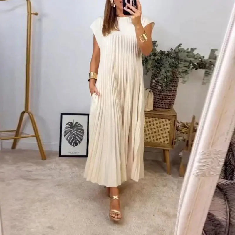 Linnea | Plisserte Maxi Kjole