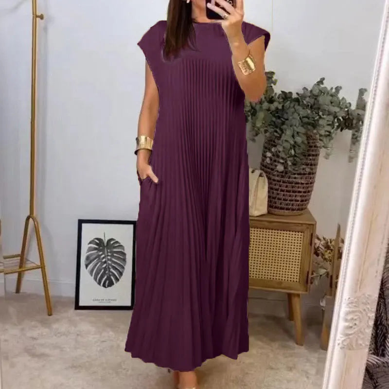 Linnea | Plisserte Maxi Kjole