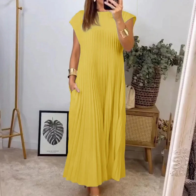 Linnea | Plisserte Maxi Kjole
