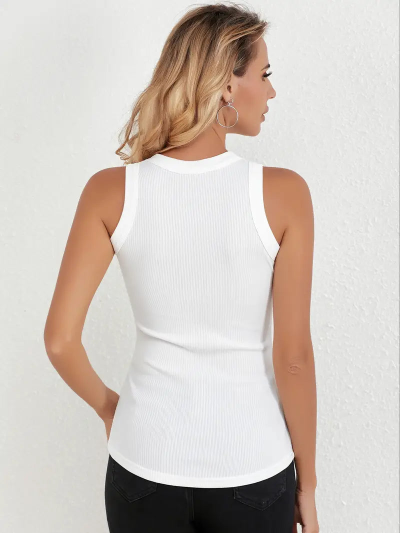 Mila™ | Klassisk Ribbestrikket Tanktopp