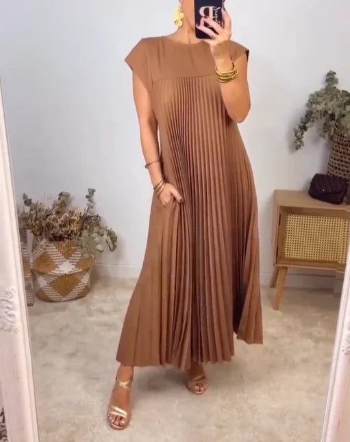 Linnea | Plisserte Maxi Kjole