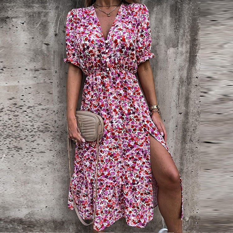 Emilia | Elegant Blomstrete Kjole