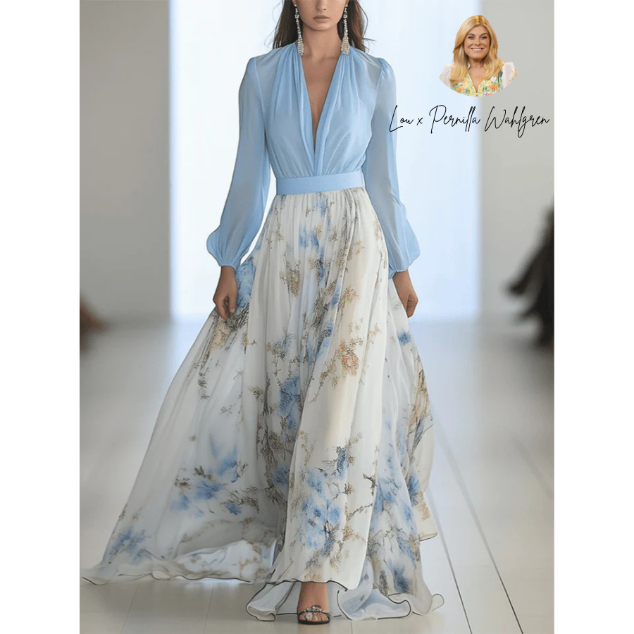 Tess | Langkjole med blomstermønster