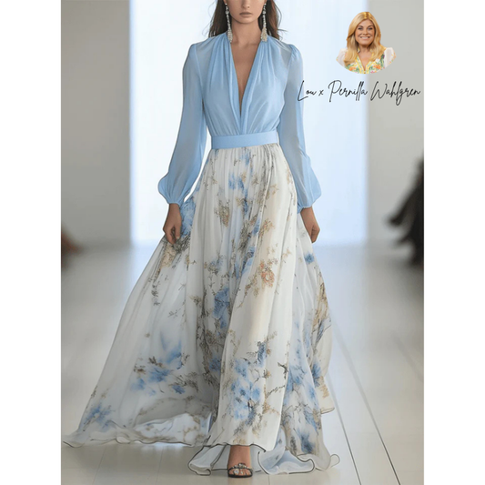 Tess | Langkjole med blomstermønster