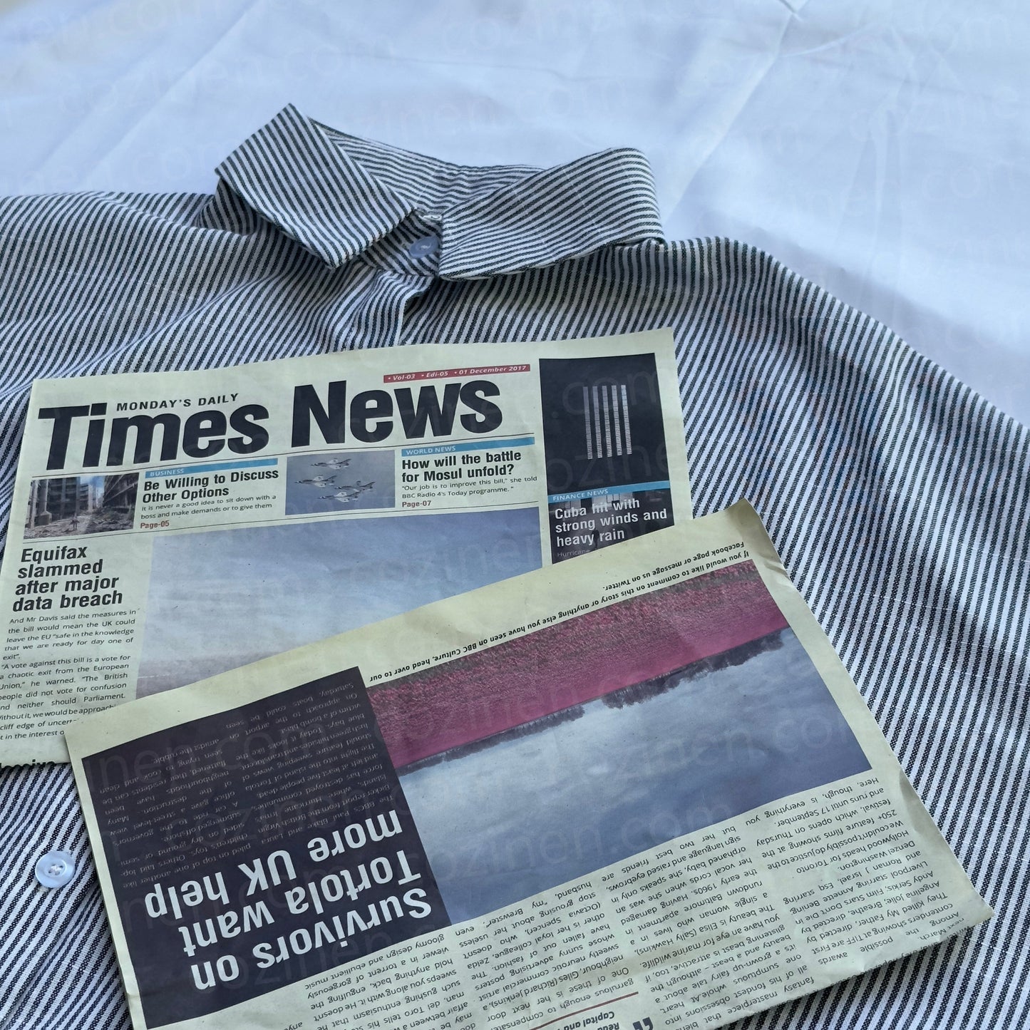 Stripete kofta Løs Stor Størrelse Uregelmessig kjole